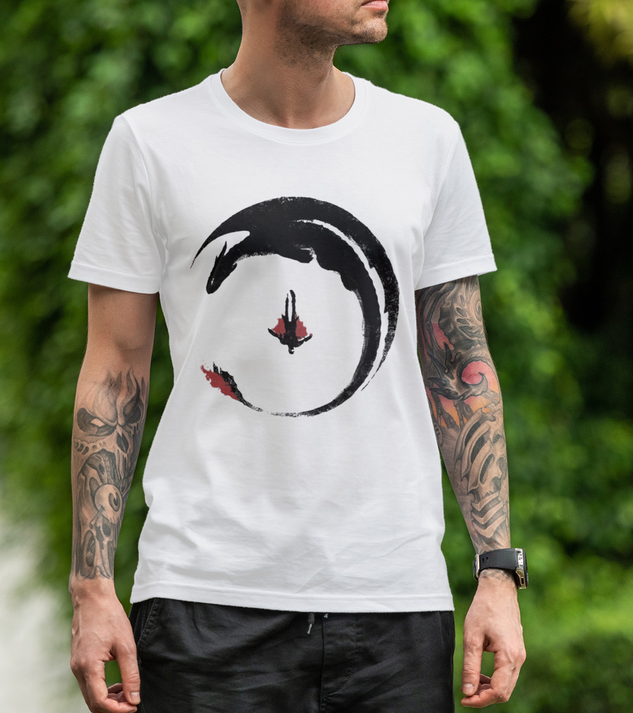 Hiccup And Toothless Fly Artistic Circular T-Shirt