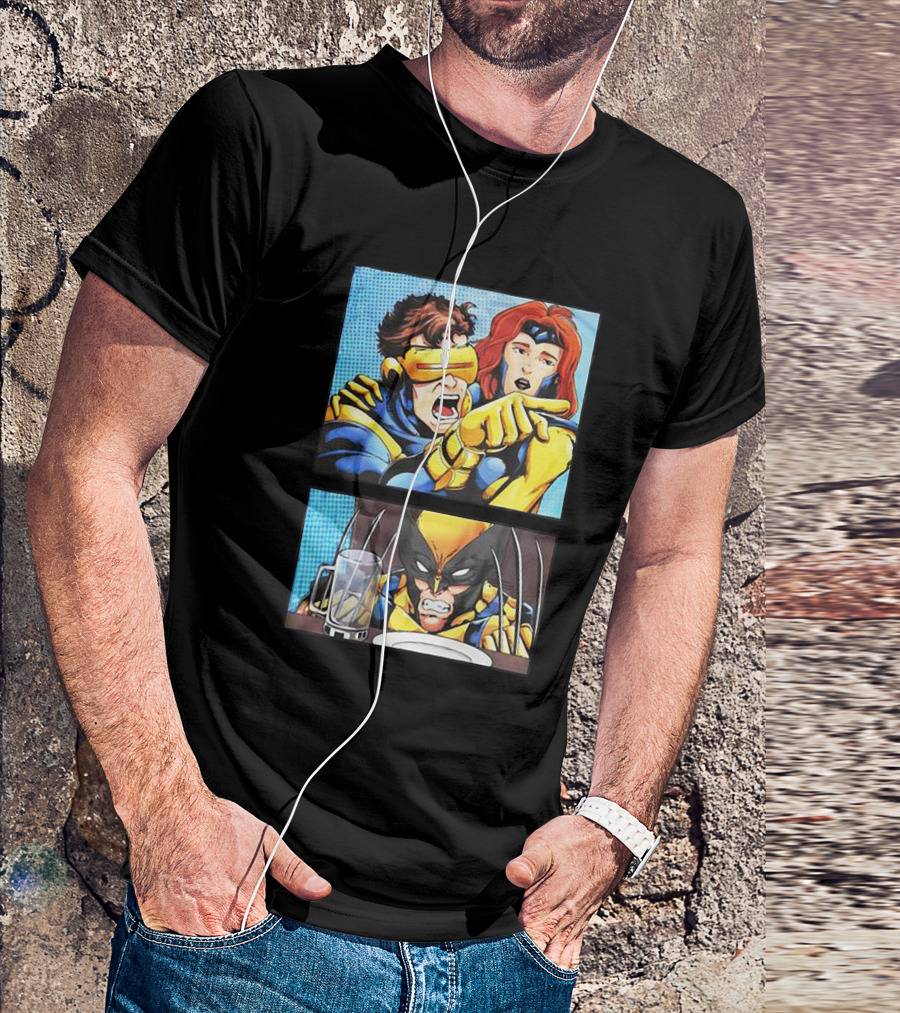 Cyclops And Jean Grey Arguing With Wolverine Meme T-Shirt