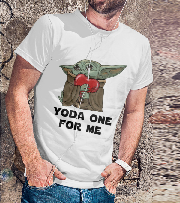 Yoda One For Me Baby Yoda Hug Heart T-Shirt