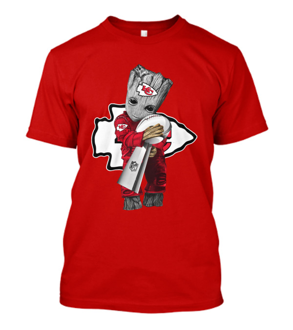 Chiefs Groot Embrace Vince Lombardi Trophy NFL T-Shirt