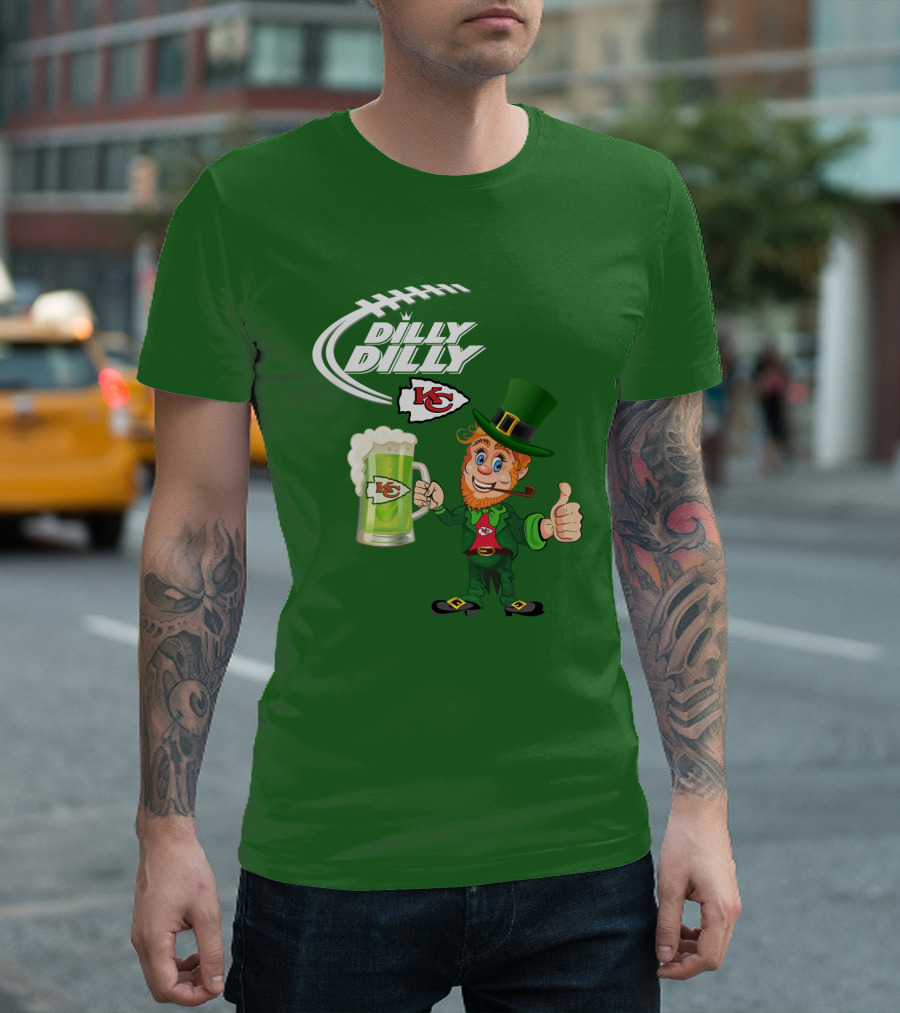 Dilly Dilly Chiefs Leprechaun St Patrick's Day Drink T-Shirt
