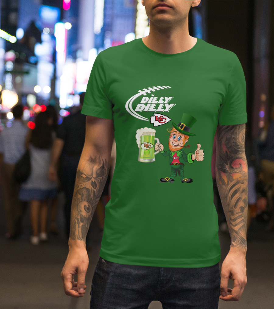 Dilly Dilly Chiefs Leprechaun St Patrick's Day Drink T-Shirt