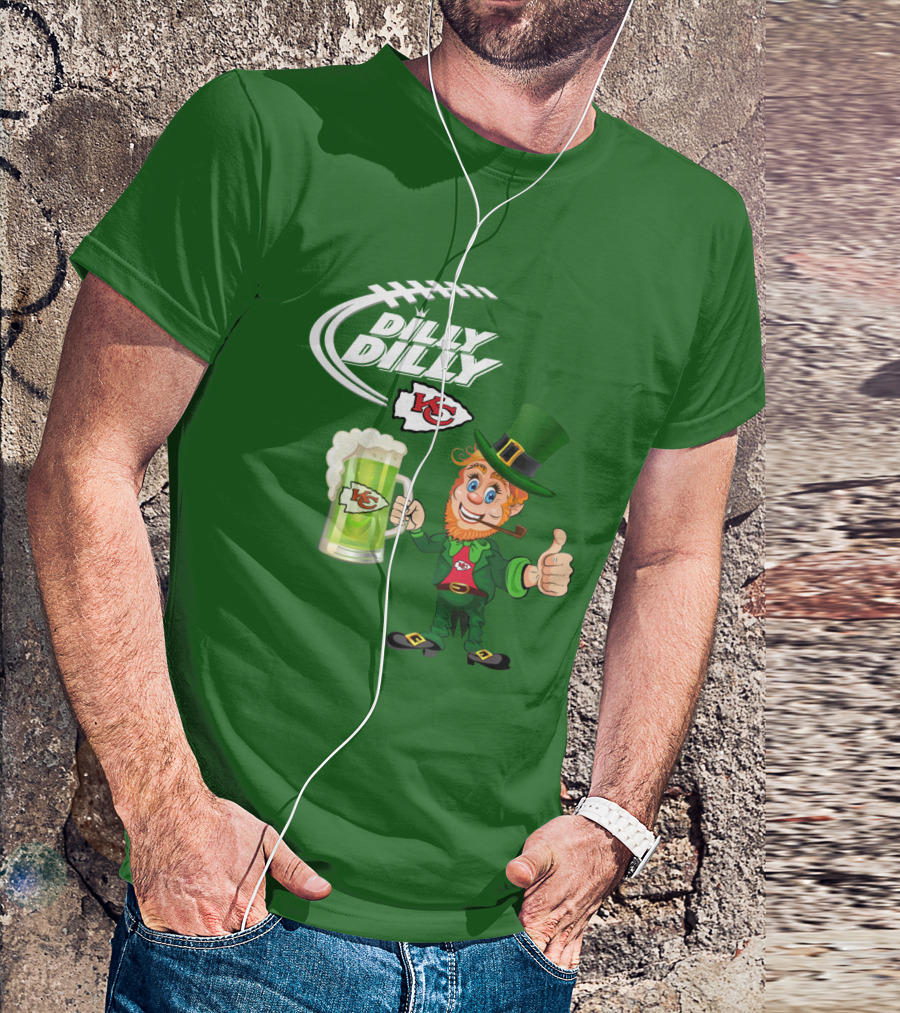 Dilly Dilly Chiefs Leprechaun St Patrick's Day Drink T-Shirt