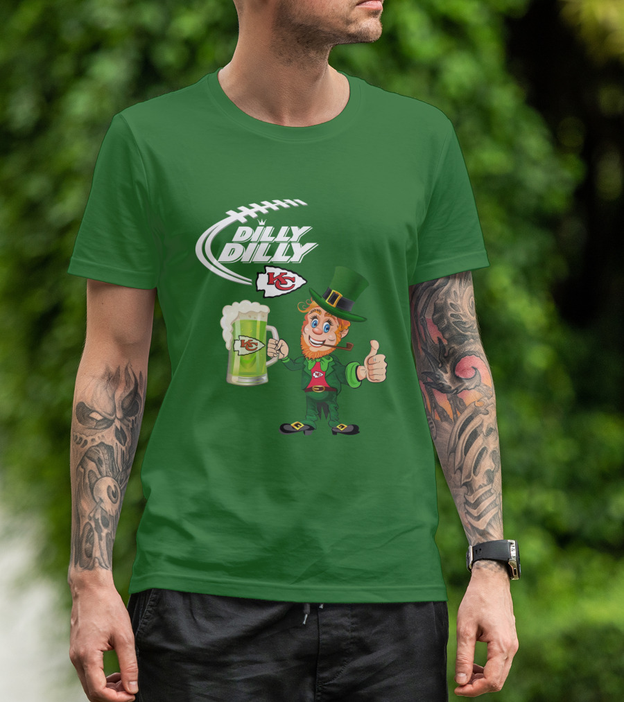 Dilly Dilly Chiefs Leprechaun St Patrick's Day Drink T-Shirt