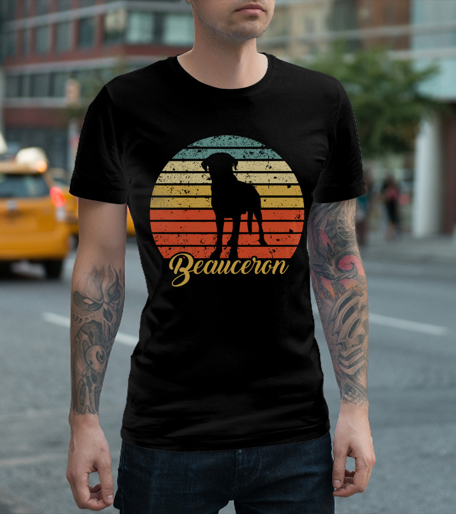 Retro Striped Beauceron T-Shirt