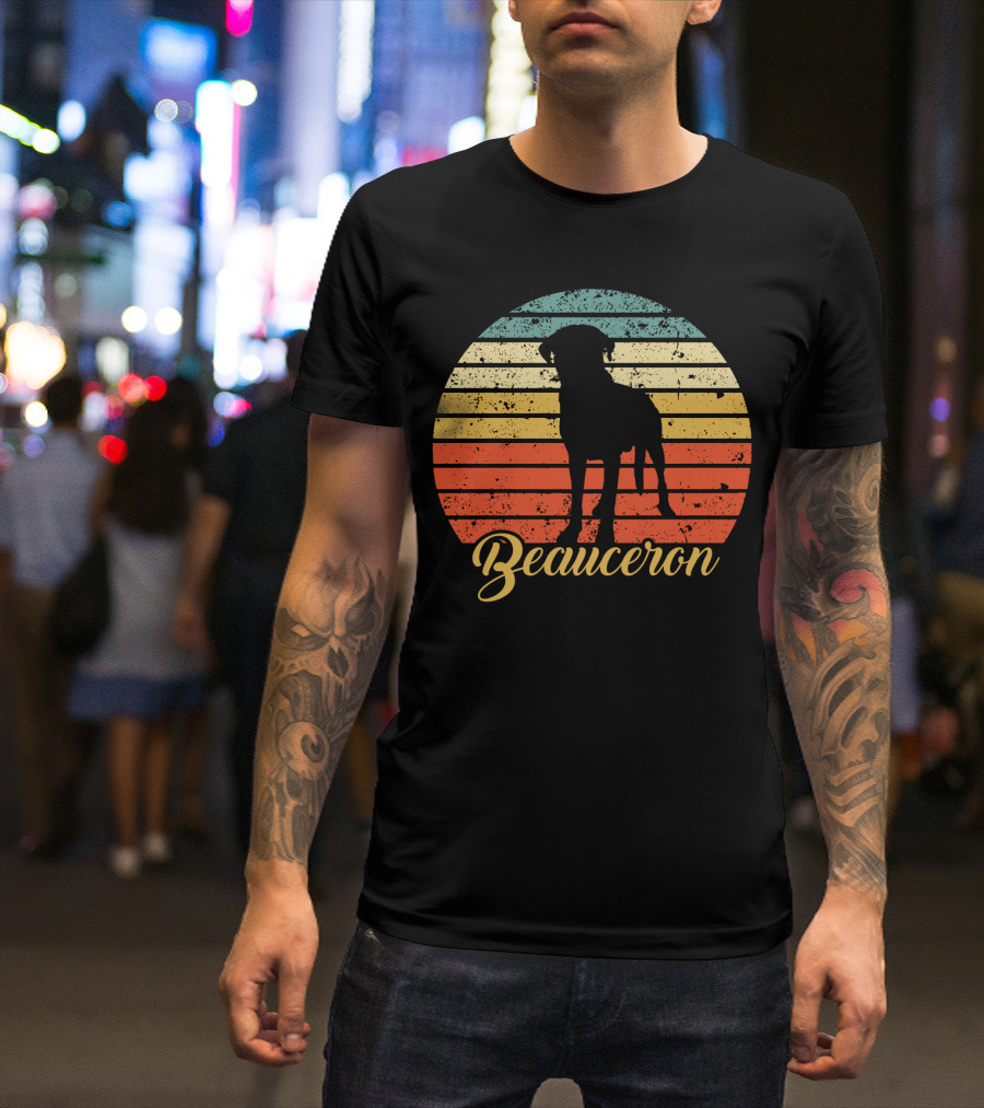 Retro Striped Beauceron T-Shirt