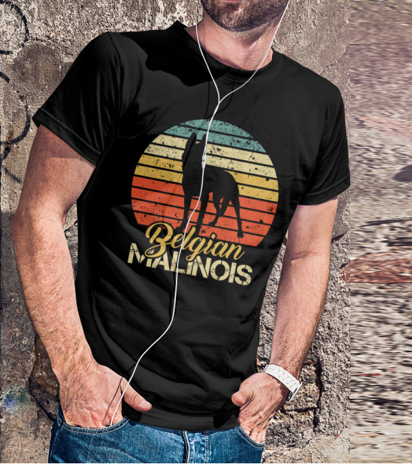 Retro Sunset Belgian Malinois T-Shirt