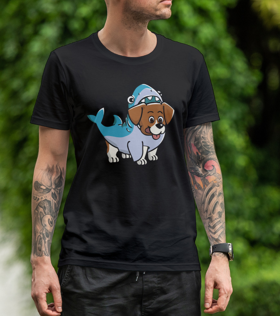 Beagle Shark Costume Hybrid Character T-Shirt