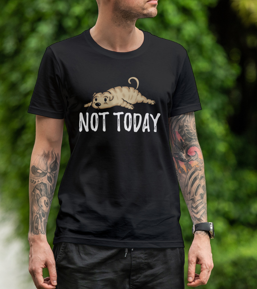 Not Today Shar Pei Cute Dog Meme T-Shirt