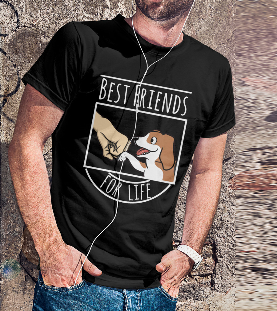 Best Friends For Life Beagle Fist Bump T-Shirt