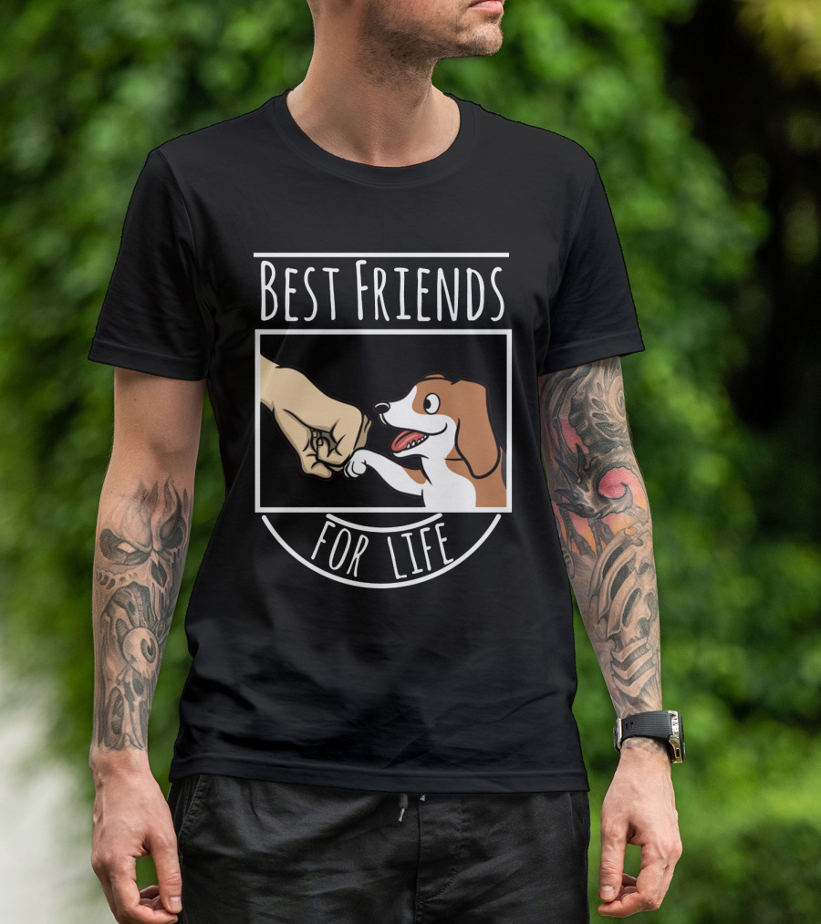 Best Friends For Life Beagle Fist Bump T-Shirt