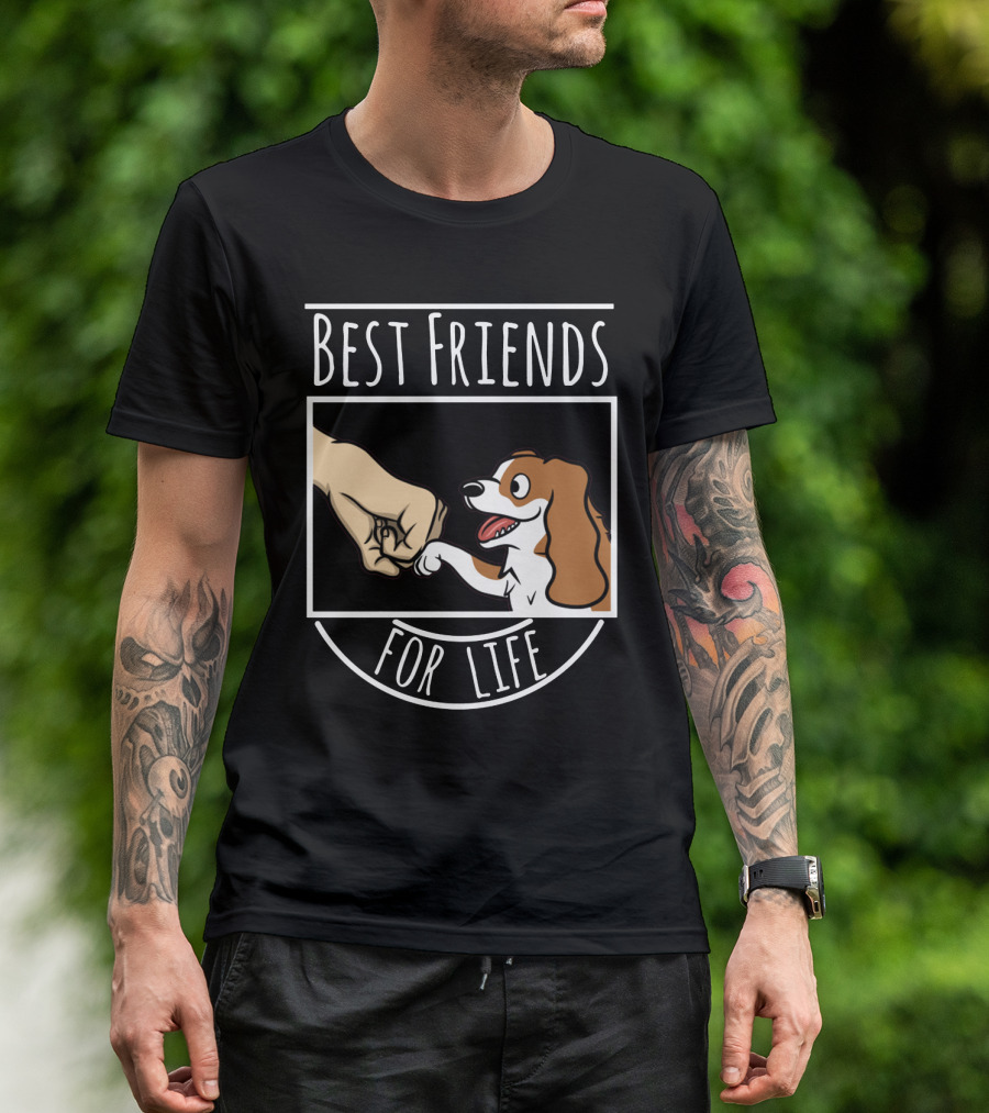 Best Friends For Life Cavalier King Charles Spaniel Fist Bump T-Shirt