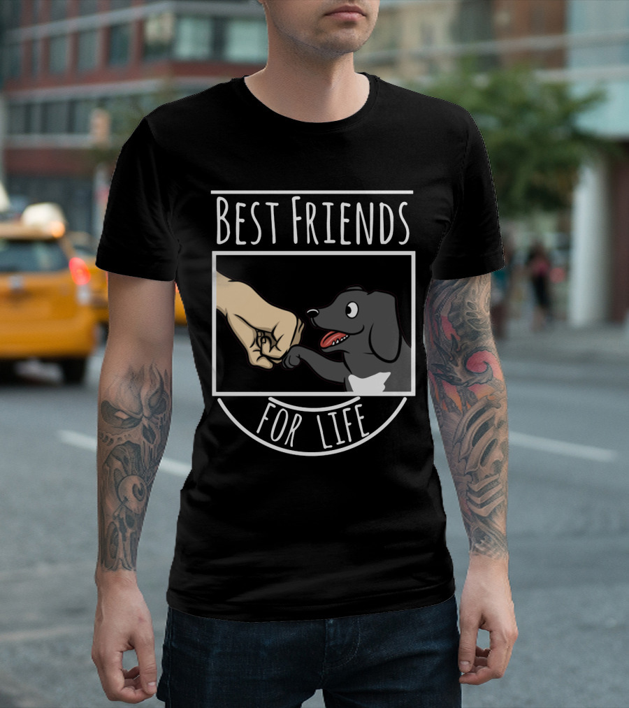 Best Friends for Life Great Dane Fist Bump Dog Companion T-Shirt