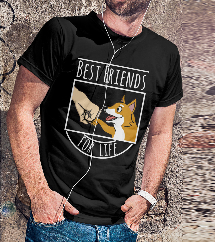 Best Friends For Life Shiba Inu Fist Bump Paws T-Shirt