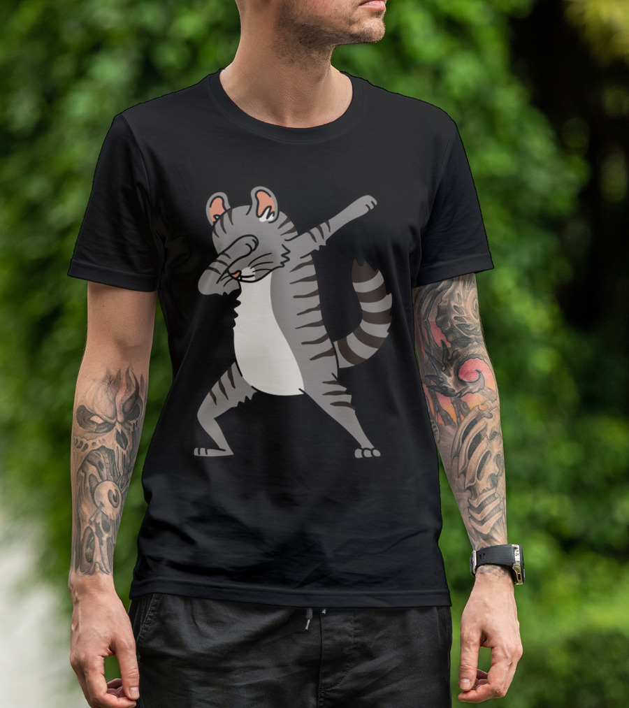 American Curl Cat Dabbing Pose T-Shirt