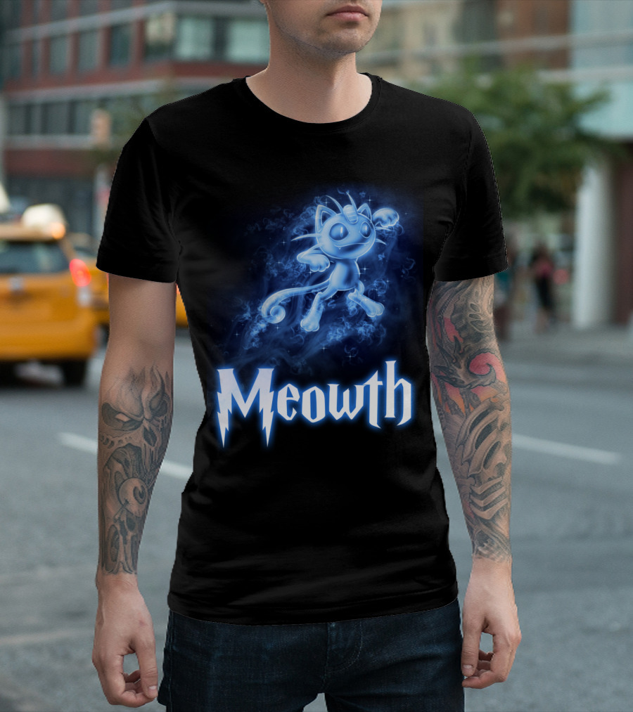 Meowth Pokemon Wizardry Aura T-Shirt