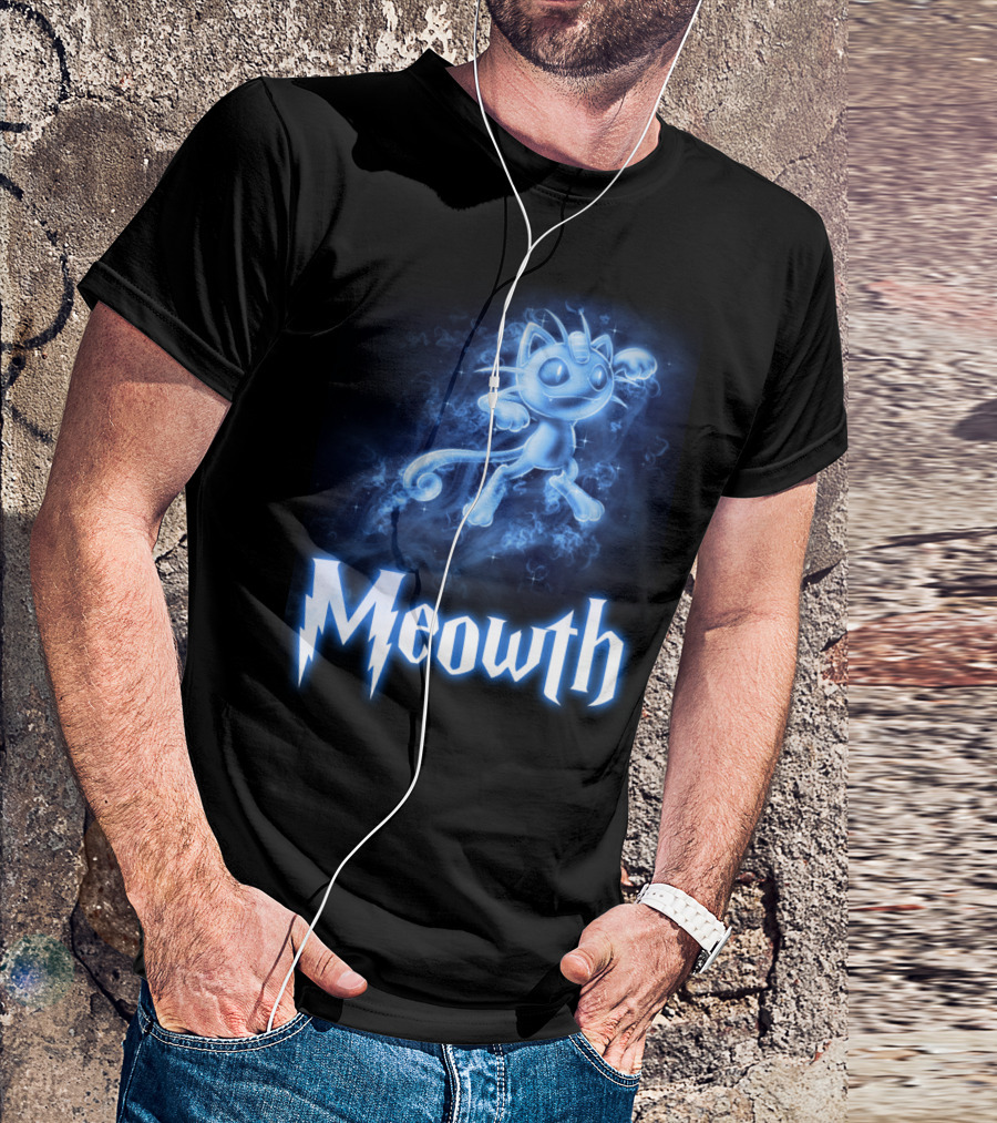 Meowth Pokemon Wizardry Aura T-Shirt