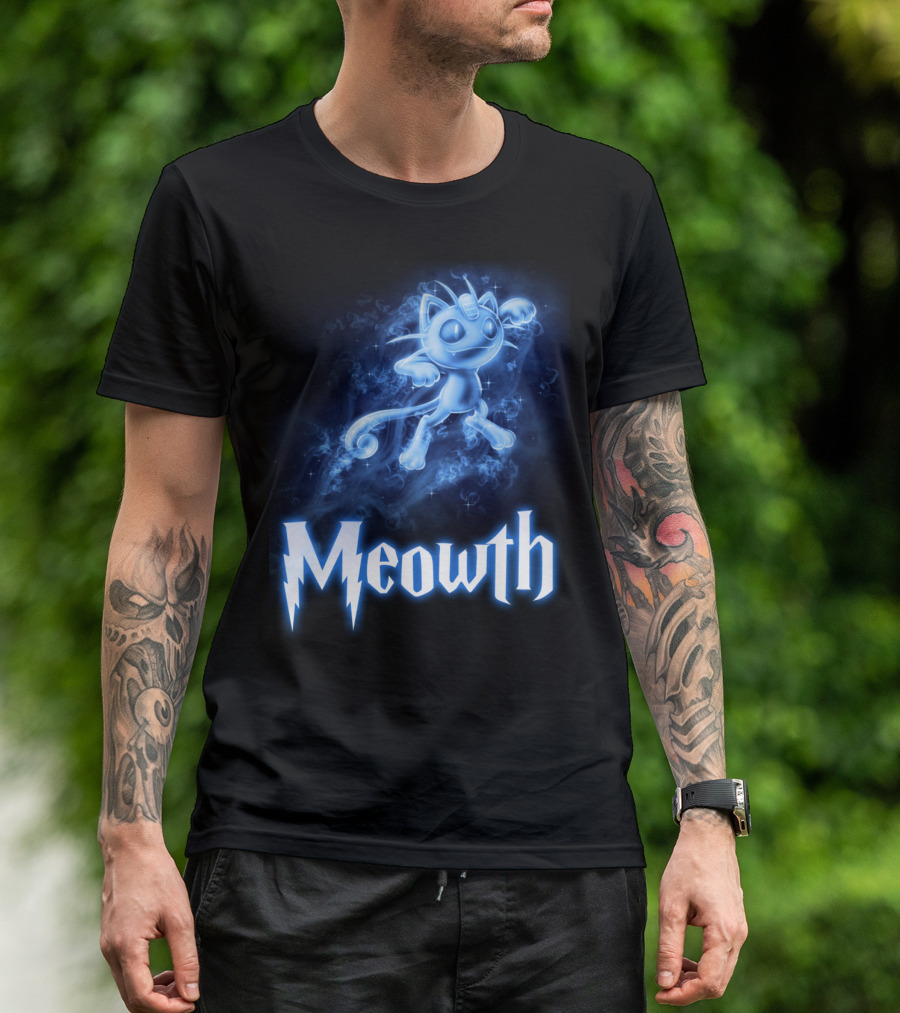 Meowth Pokemon Wizardry Aura T-Shirt