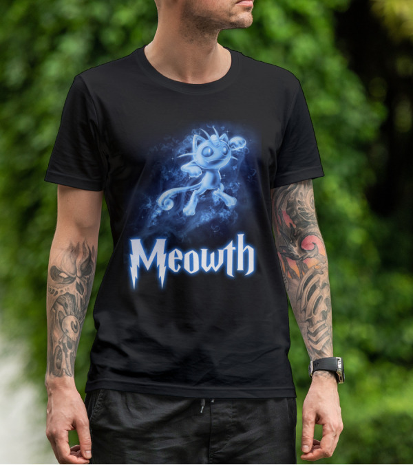Meowth Pokemon Wizardry Aura T-Shirt