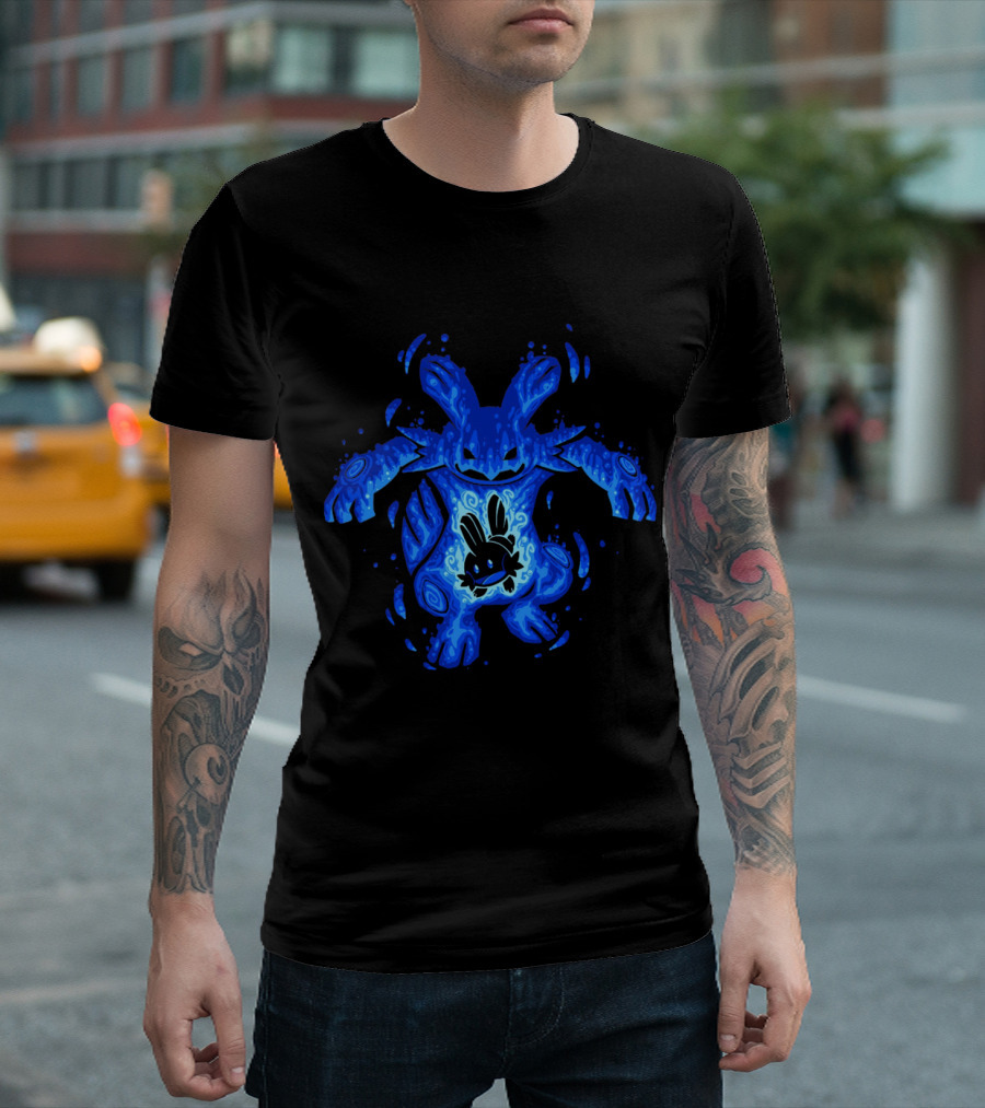 Evolution Pokémon Mudkip Marshtomp Swampert Water-Theme T-Shirt