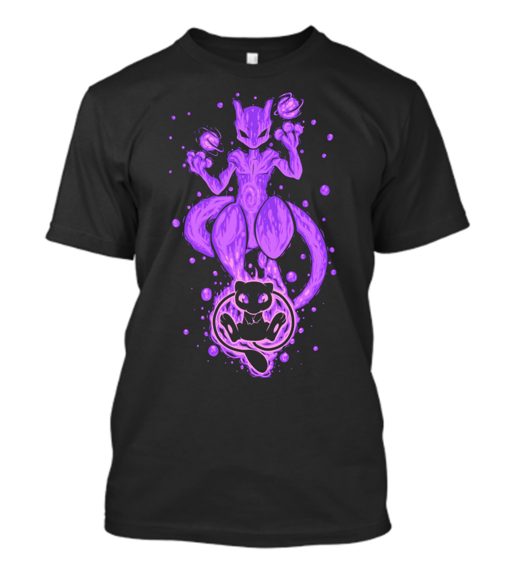 EVOLUTION POKEMON MEWTWO MEW KANTO LEGENDS T-Shirt