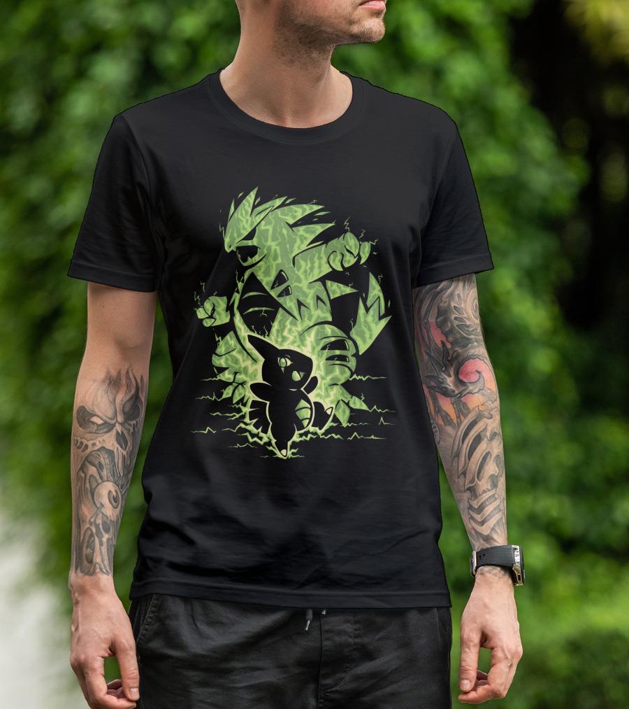 EVOLUTION POKEMON TYRANITAR LARVITAR ELECTRIC TRANSFORMATION T-Shirt