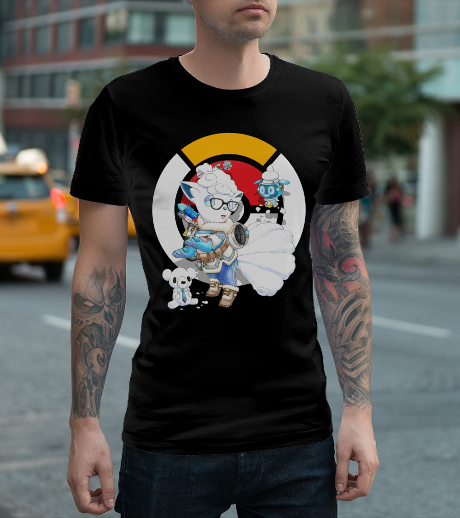 POKEMON X OVERWATCH ALOLAN VULPIX WITH MEI WINTER T-Shirt