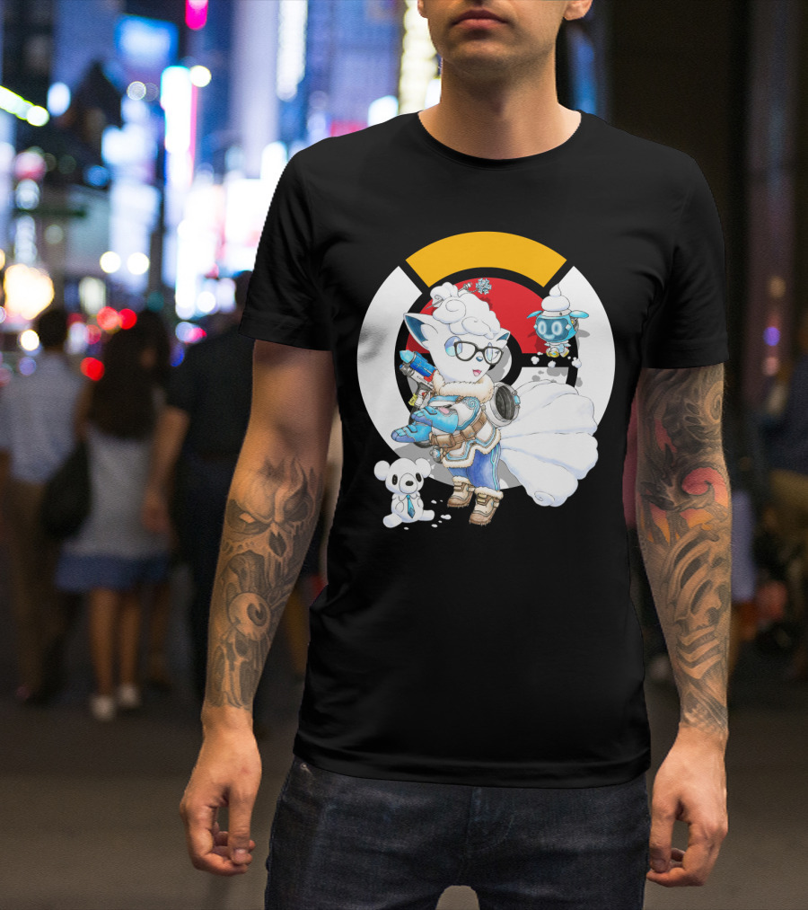 POKEMON X OVERWATCH ALOLAN VULPIX WITH MEI WINTER T-Shirt