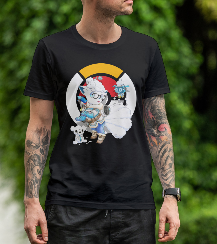 POKEMON X OVERWATCH ALOLAN VULPIX WITH MEI WINTER T-Shirt