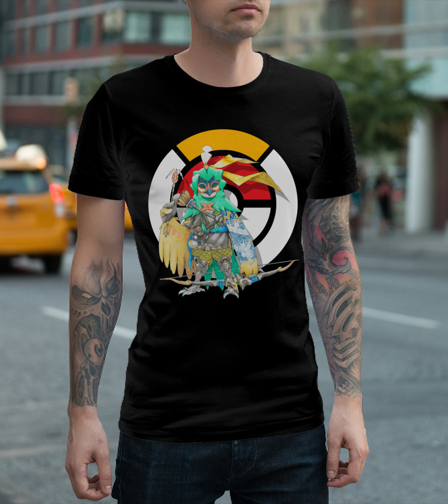 POKEMON X OVERWATCH DECIDUEYE HANZO CROSSOVER T-Shirt