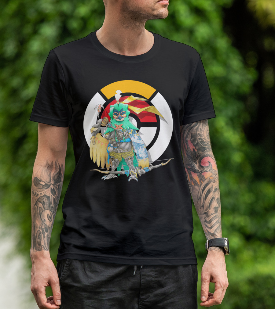 POKEMON X OVERWATCH DECIDUEYE HANZO CROSSOVER T-Shirt