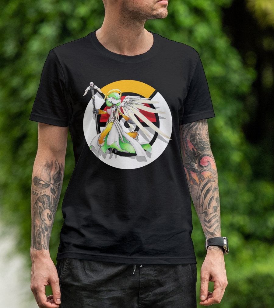 POKEMON OVERWATCH GARDEVOIR MERCY CROSSOVER T-Shirt