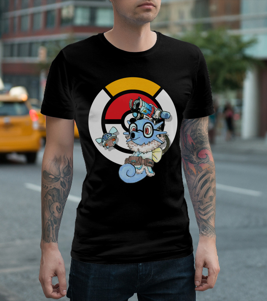 POKEMON X HORSEA MAY Crossover with Hat Glasses Backpack and Poké Ball T-Shirt