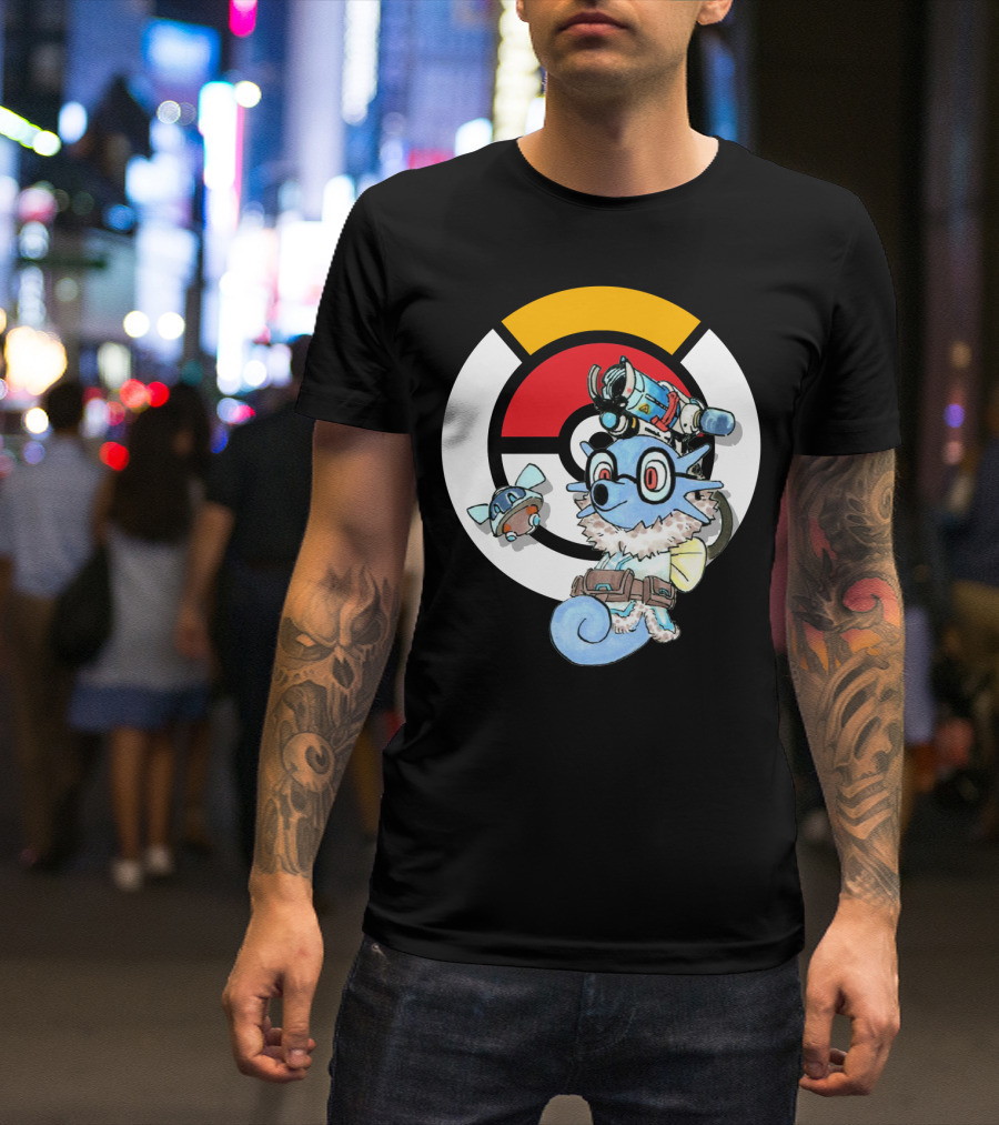 POKEMON X HORSEA MAY Crossover With Hat Glasses Backpack And Poké Ball T-Shirt