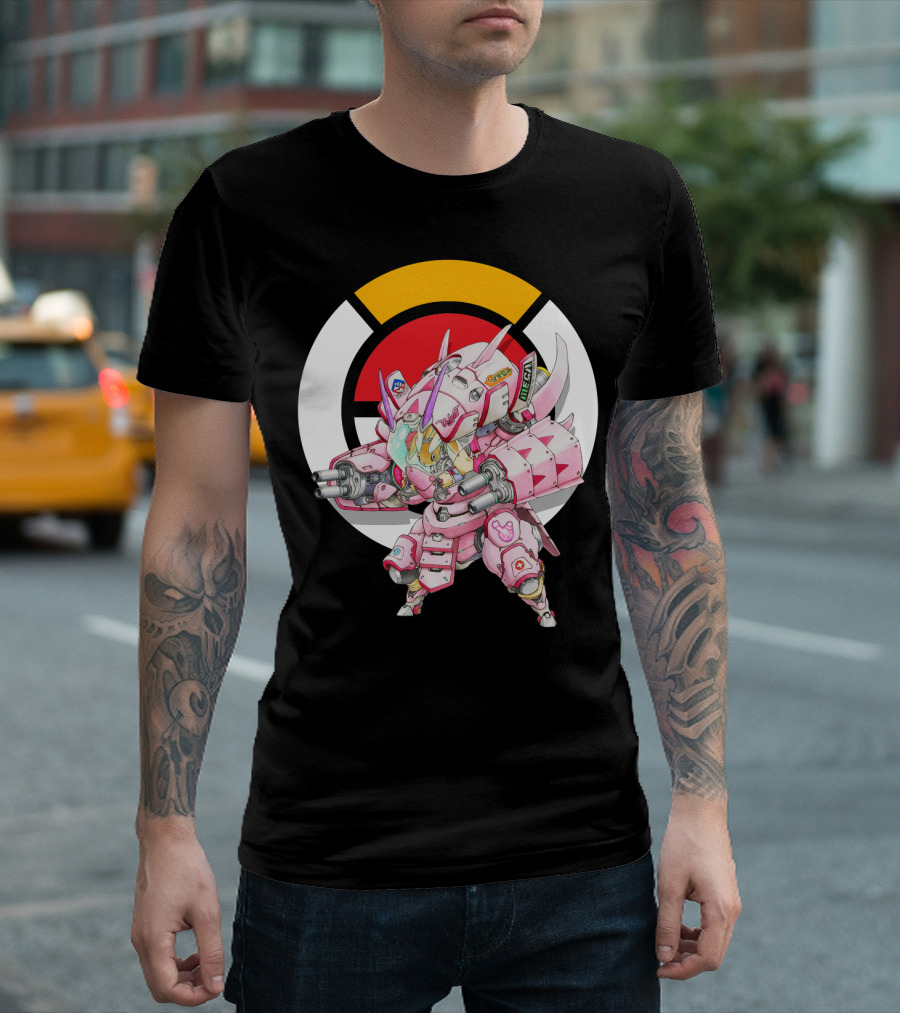 POKEMON X OVERWATCH LOPUNNY X GOLISOPOD MECH FUSION T-Shirt
