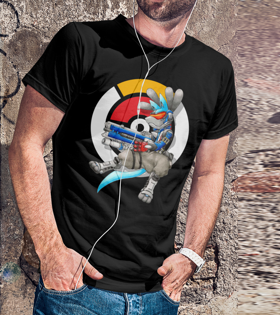 POKEMON X OVERWATCH LUCARIO X SOLDIER T-Shirt