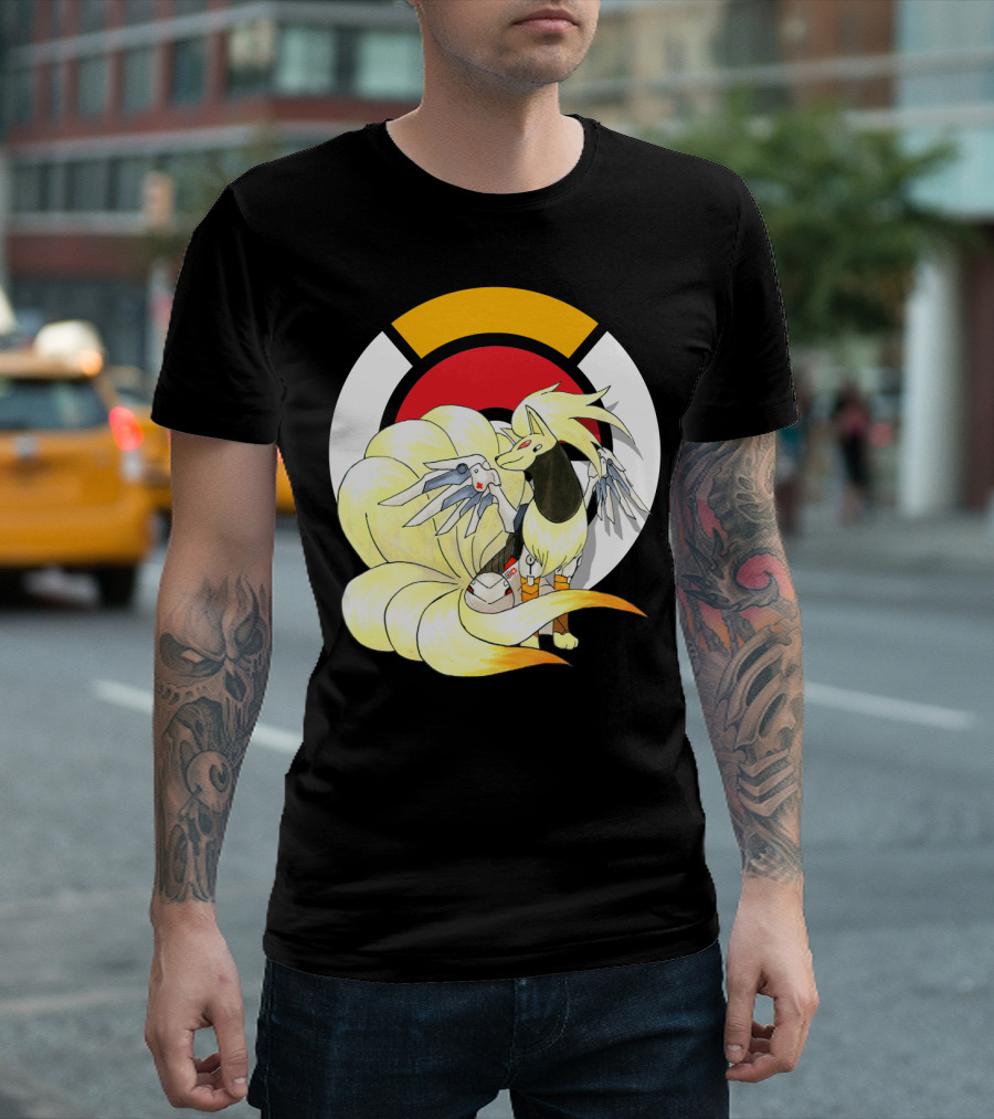 POKEMON X NINETAILS X MERCY Overwatch Crossover T-Shirt