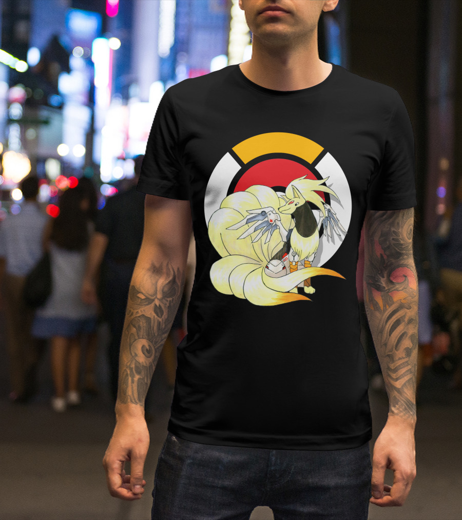 POKEMON X NINETAILS X MERCY Overwatch Crossover T-Shirt