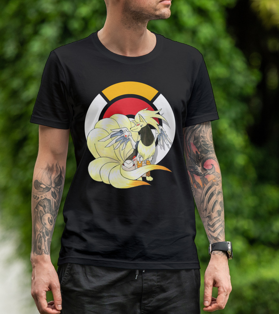 POKEMON X NINETAILS X MERCY Overwatch Crossover T-Shirt
