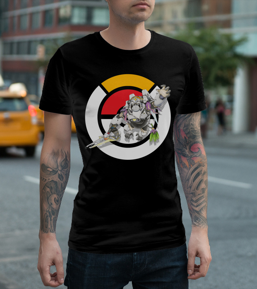 Pokémon Overwatch Crossover Oranguru Winston Pokémon Ball T-Shirt