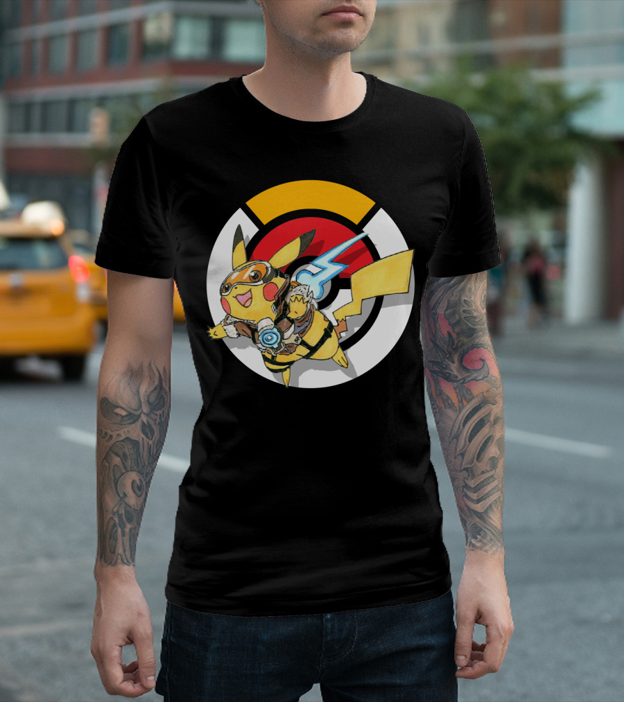 POKEMON X OVERWATCH CROSSOVER PIKACHU X TRACER T-Shirt