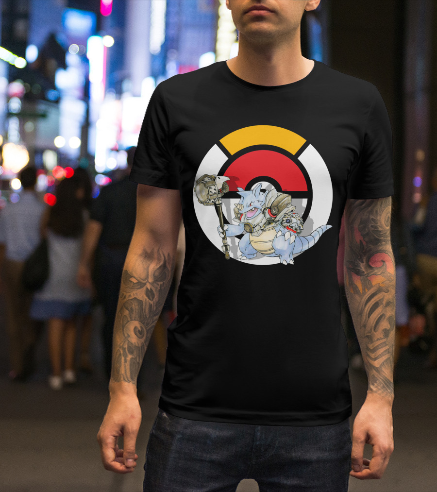 POKEMON X OVER RHYDON X REINHARDT Crossover Fusion With Iconic Elements T-Shirt