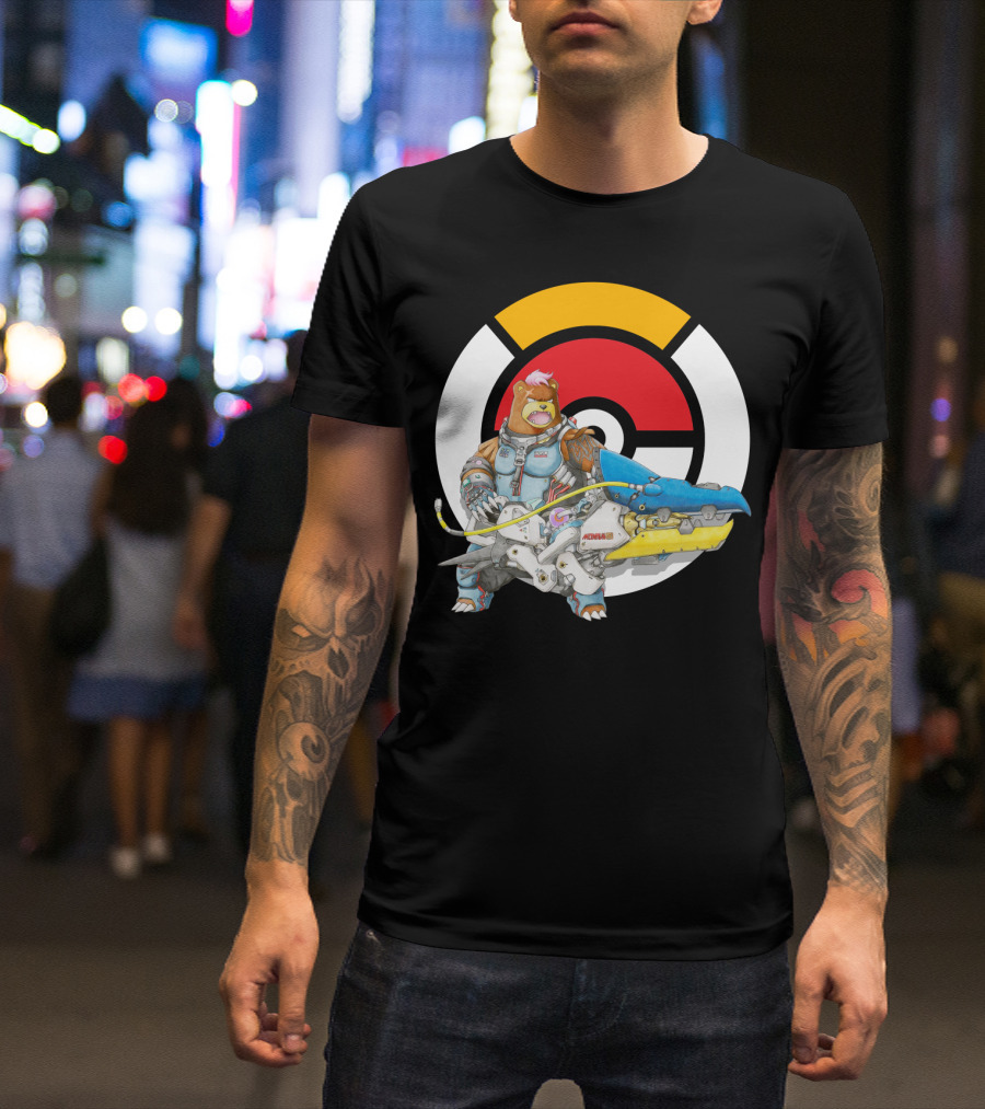 POKEMON X OVER URSARING X ZARYA WHALE воина T-Shirt