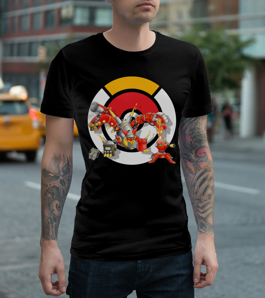 POKEMON X OVERWATCH VOLCANION TORBJORN MASHUP T-Shirt