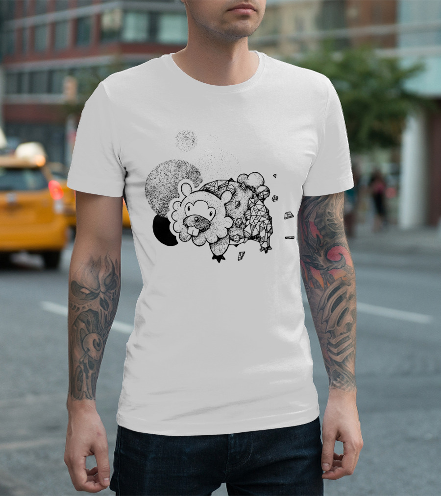 GEOMETRIC POKEMON BIDOOF DOTWORK TRIANGLE T-Shirt