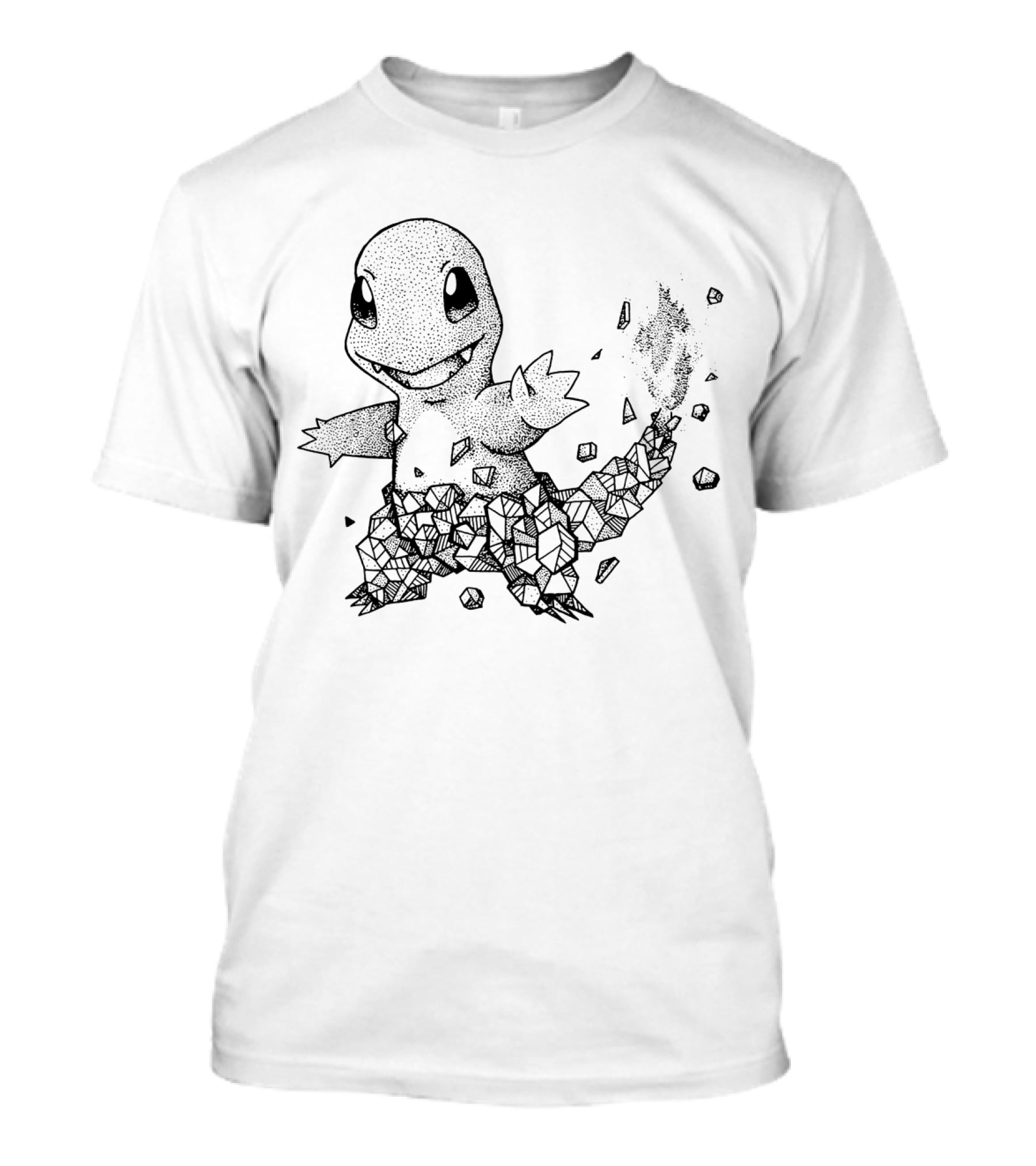 Geometric Charmander Pokemon Crystal Elements T-Shirt
