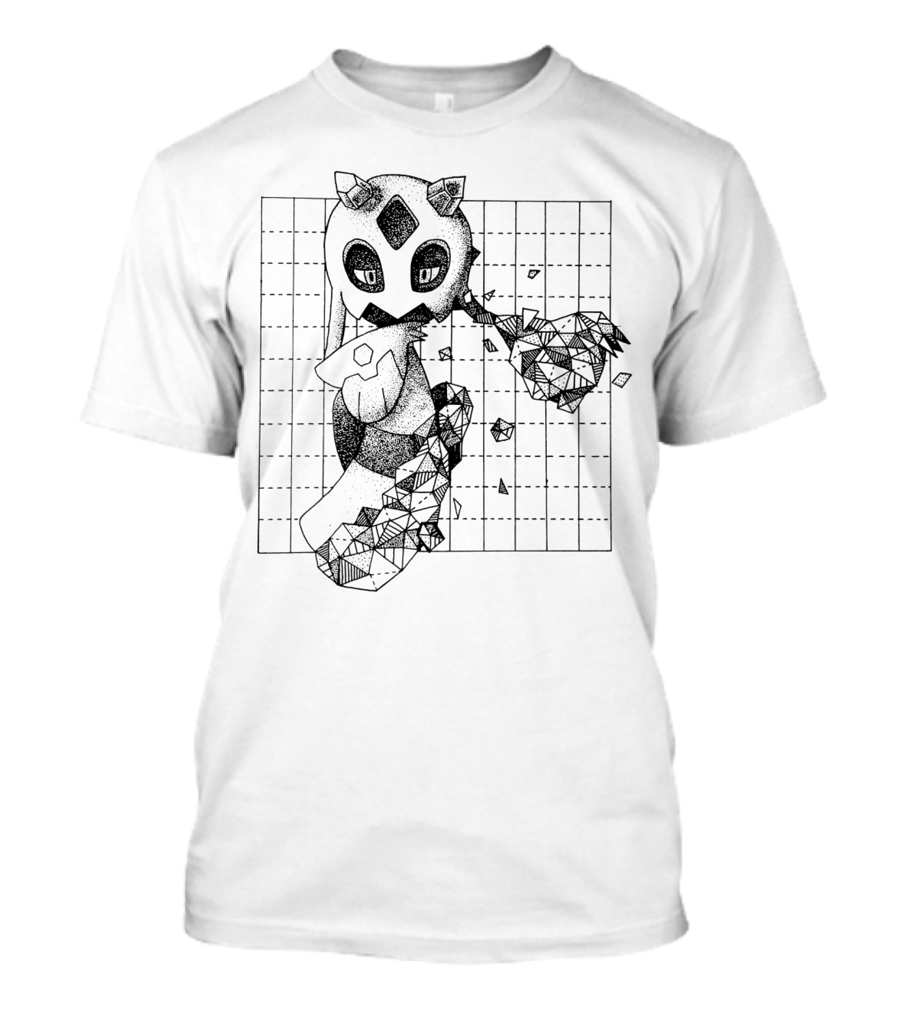 GEOMETRIC POKEMON FLORAS GRID PATTERN FROSLASS FORMS T-Shirt