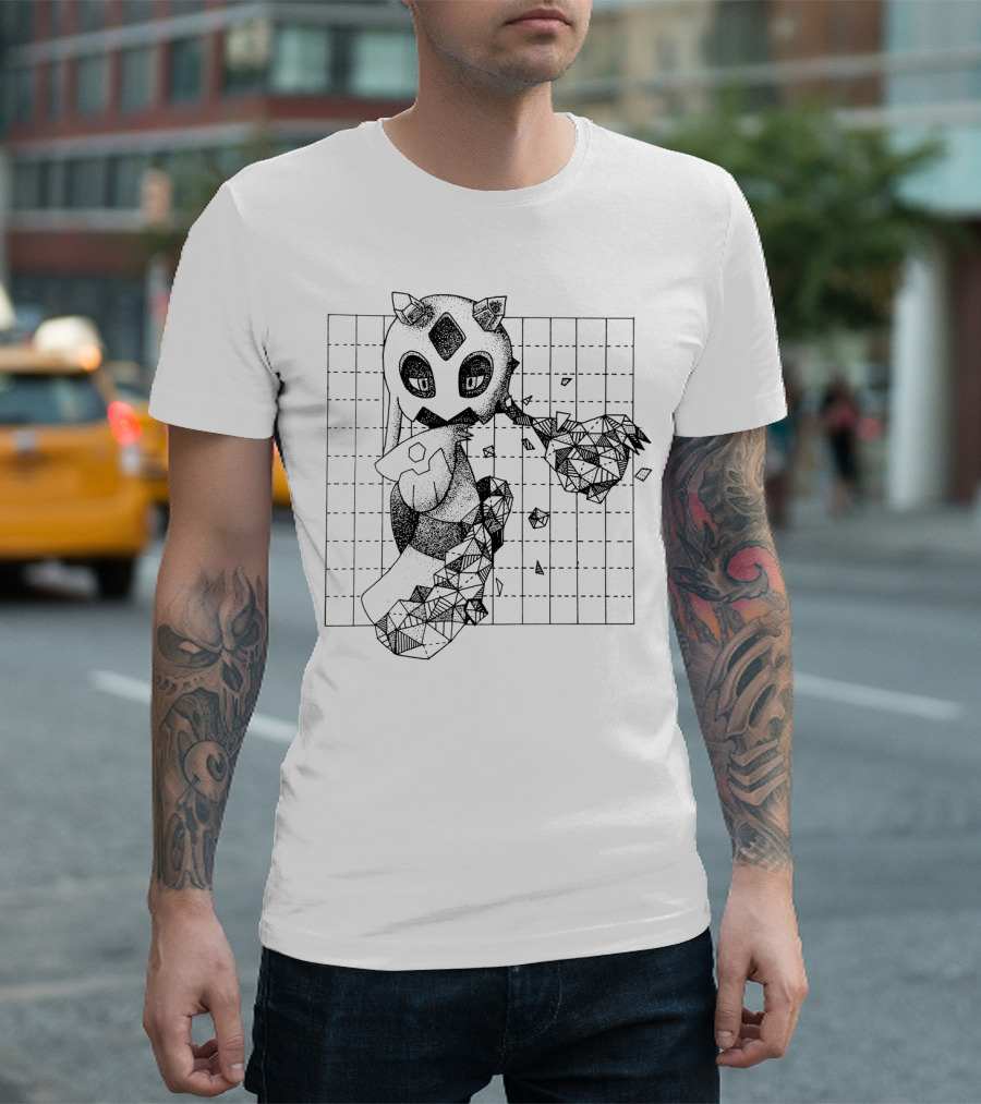 GEOMETRIC POKEMON FLORAS GRID PATTERN FROSLASS FORMS T-Shirt