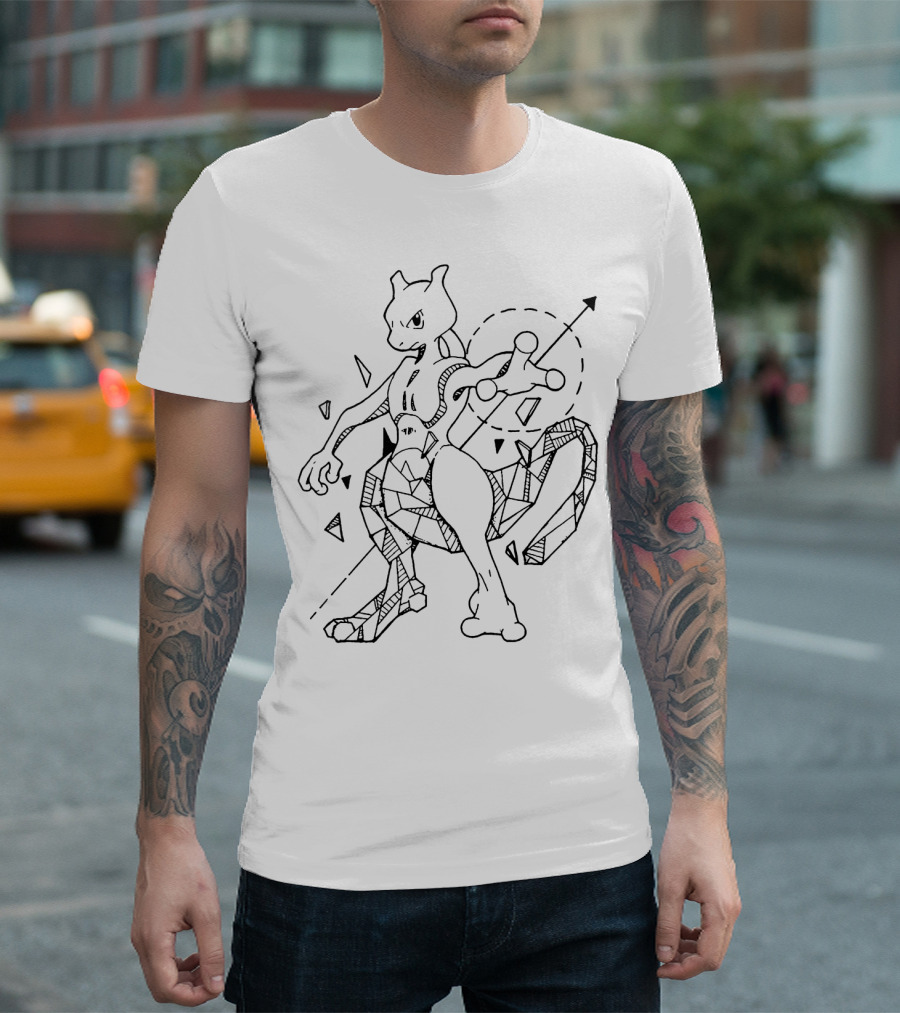 GEOMETRIC MEWTWO POKEMON T-Shirt
