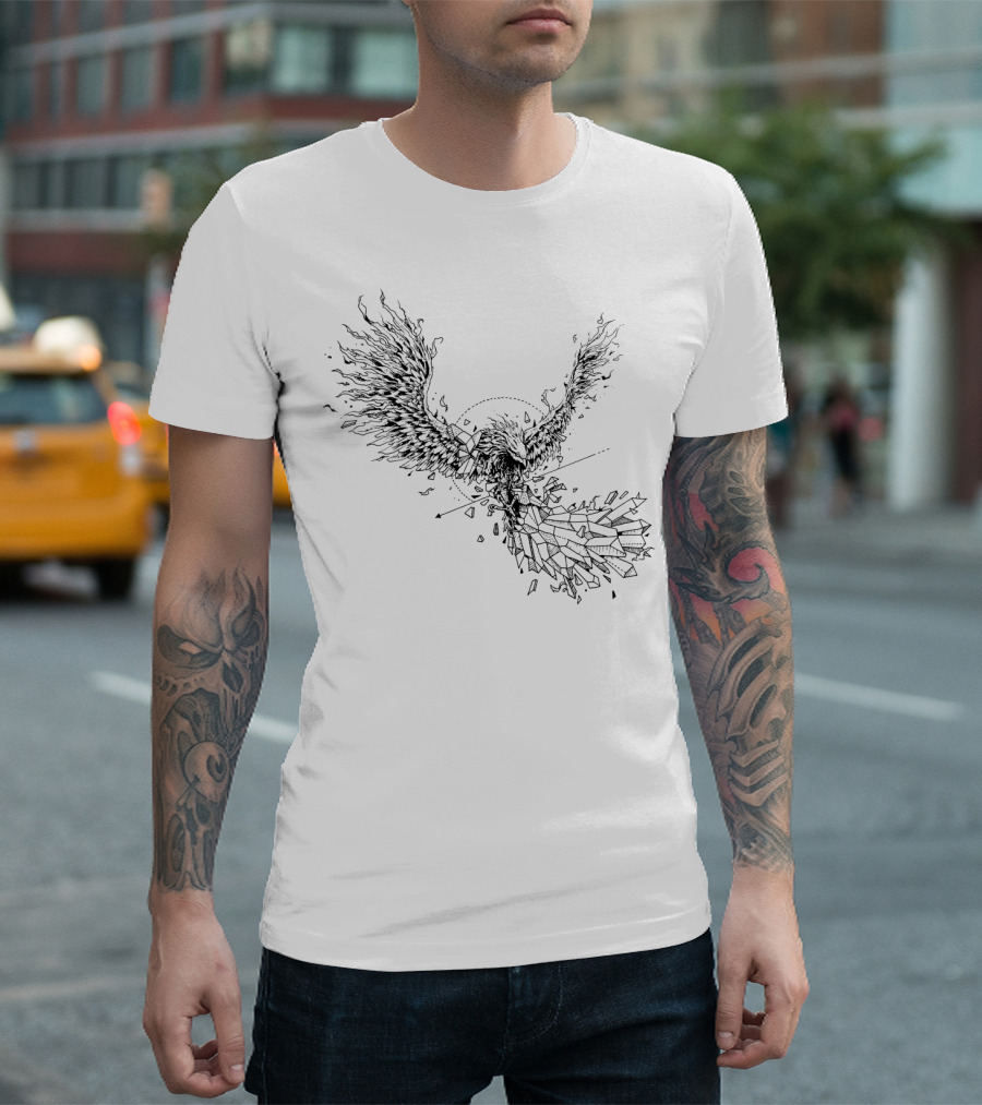 GEOMETRIC POKEMON MOLTRES LINE T-Shirt